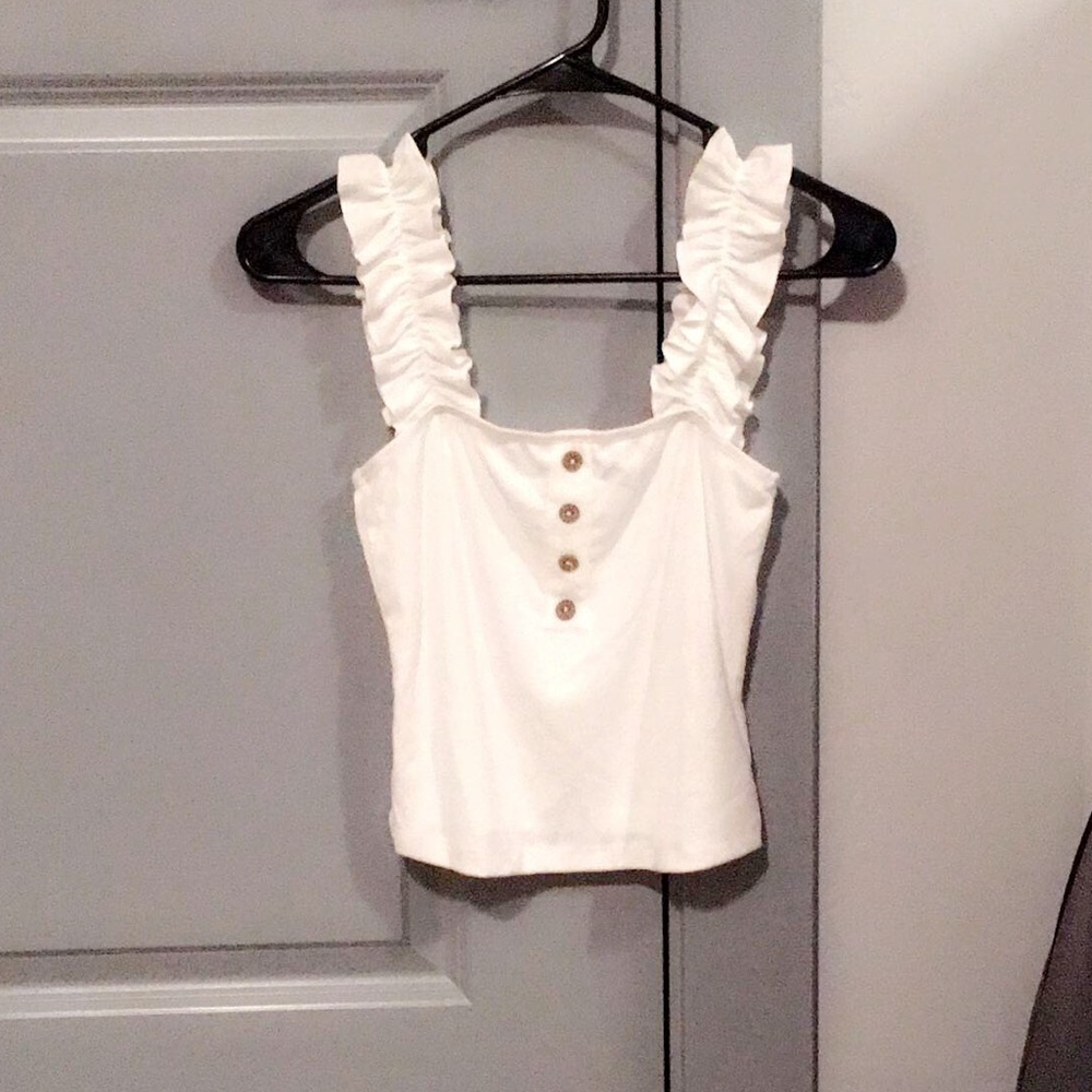 Ruffled tank top